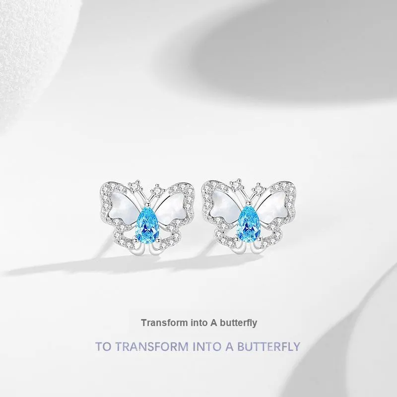 LAA 925 Sterling Silver Stud Earrings Women's-3