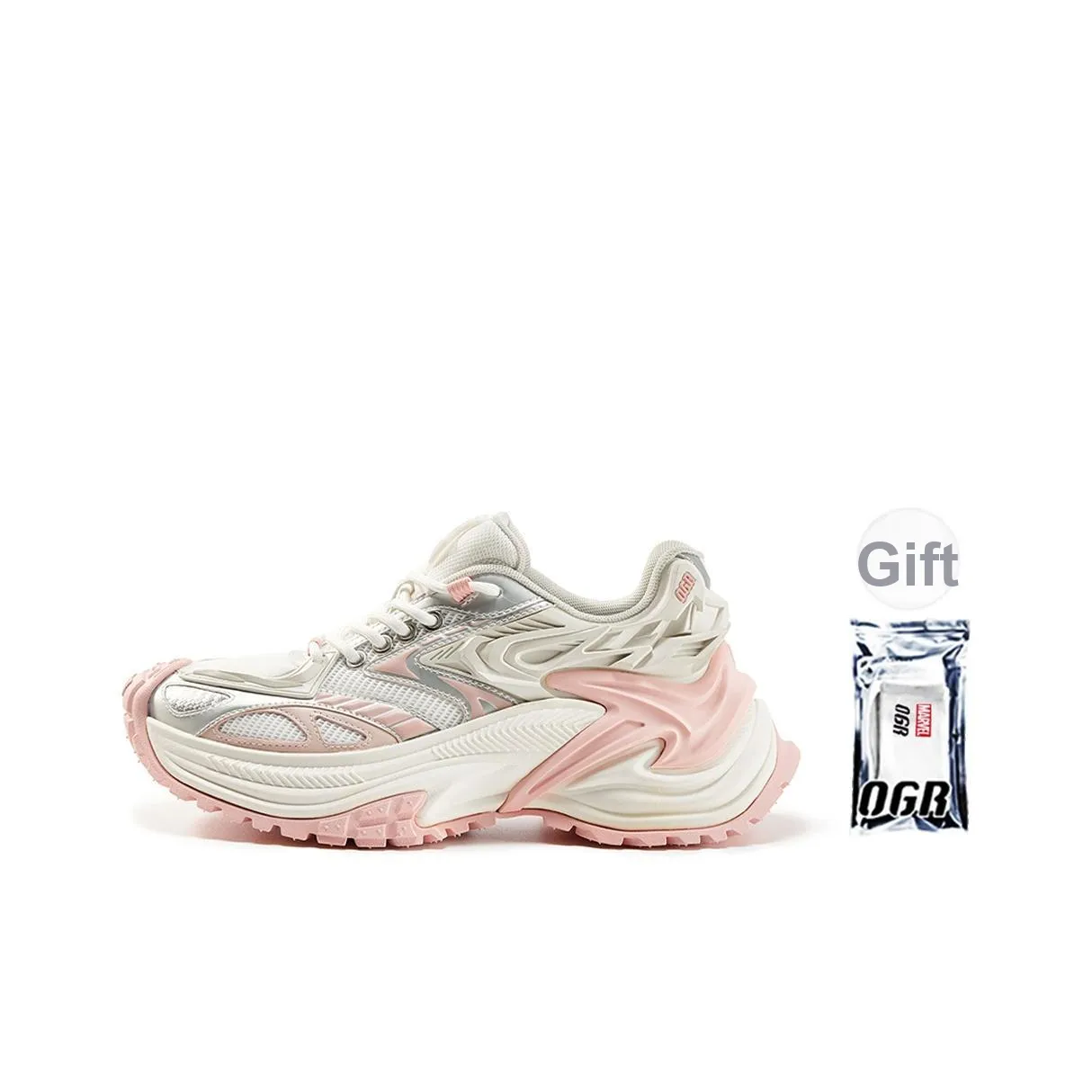 OGR Low-Top Running Shoes Unisex Dopamine Dressing Pink