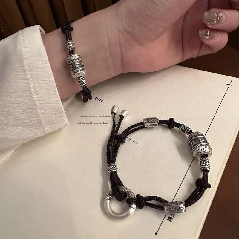 U state 999 Fine Silver Pure Silver Bracelets Women's-4