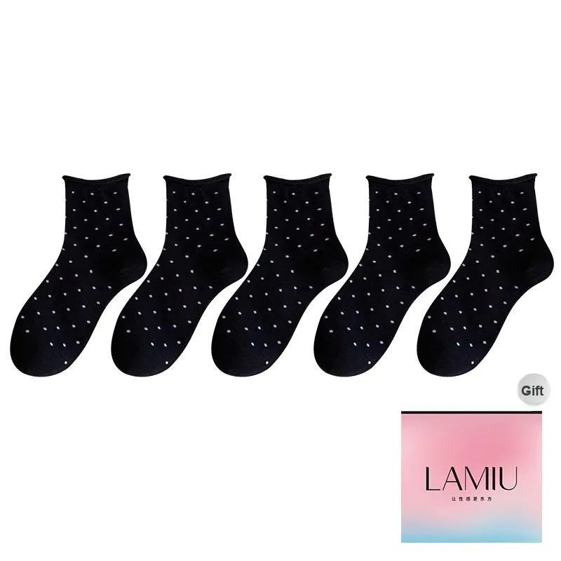 Lan Miao Mid Calf Socks Women's Shopping Bag Combo Set-4