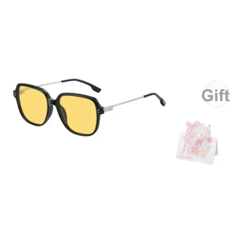 CAPONI Пластина And Металл Квадрат Солнцезащитные очки Унисекс Черный