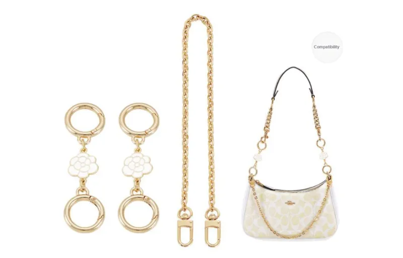GUYI Metal Bag Accessory Bag Strap Women's Gold Tone-60