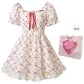 Pink Floral Cropped Dress+Box