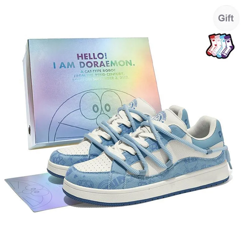 DoraemonA Box Limited Edition Puffy Shoes Low-Top Skateboard Shoes Unisex-110