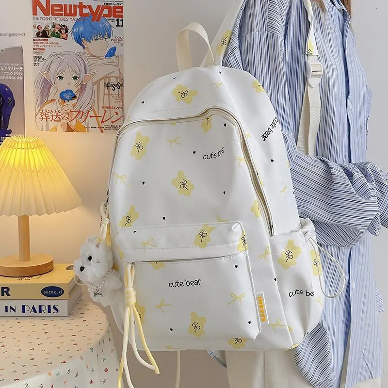 BAODIDAISHU Nylon Backpack Women's Pink/Blue/Purple/Black/Yellow/Green-19