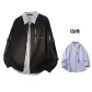 Black (Comes with 1 Blue White Stripes Shirt)