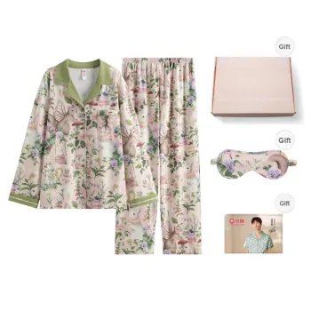 FENTENG Pajama Set Women's Gift Box Set Dusty Pink