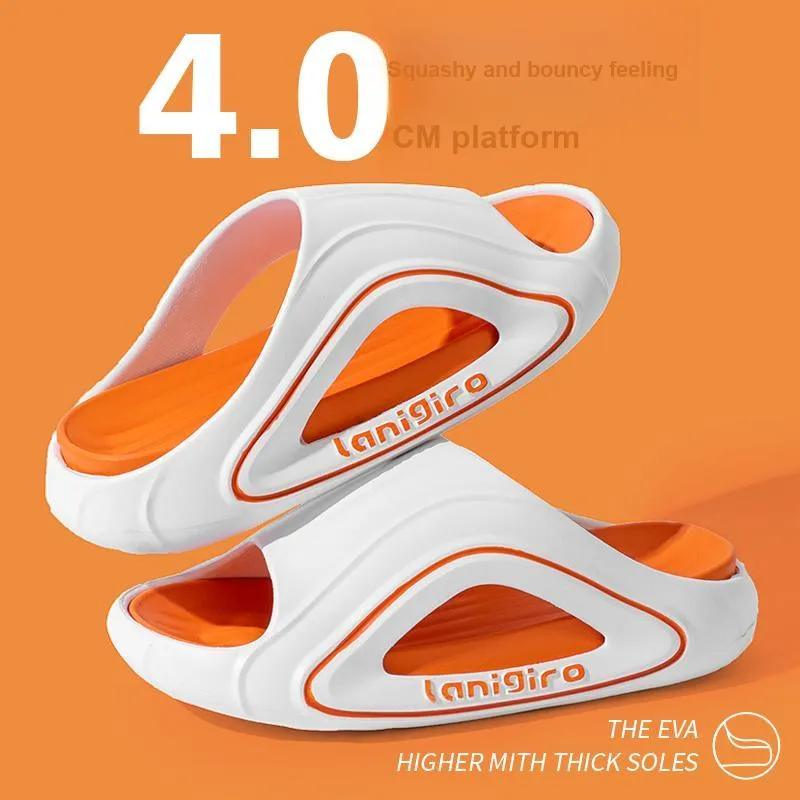 Foot Recreation Men's Sports EVASlip Resistant Soft Sole Squashy And Bouncy Feeling Indoor Home Bathing Slippers-5