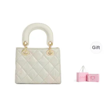 JACD Pu Niche Handbag Medium Size Women's Green Pink Gray/Nude Crystal Pink