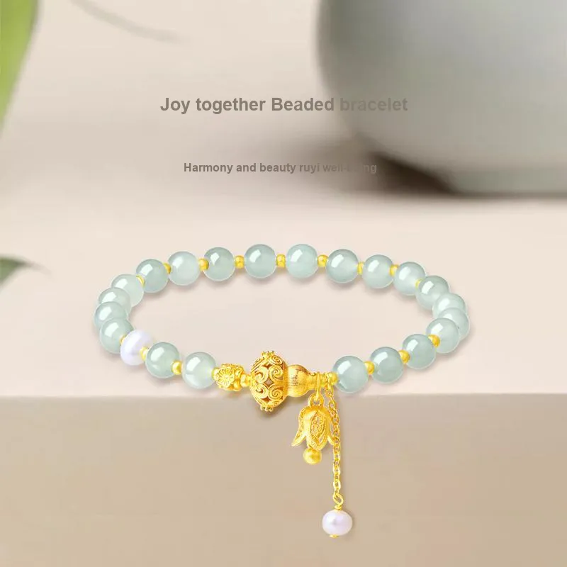 JINLIUFUJIXIANG Hetian Jade Bracelets Jasper Unisex-2