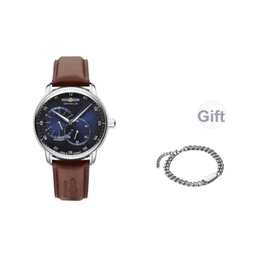 ZEPPELIN Автоматический Механический Часы Мужские Циферблат Синего Цвета