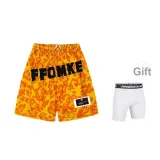 Orange Leopard Print with High-Stretch Pants in Black Letter