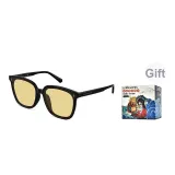 Vertical Logo-003 Black Frame with Transparent Orange Lens