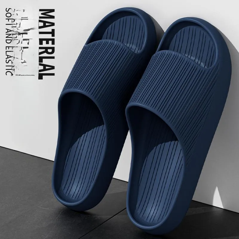 Foot Recreation Summer Minimalist Style Vertical Stripes Eva Anti Slip And Wear Resistant Slippers Home Slippers Unisex-22
