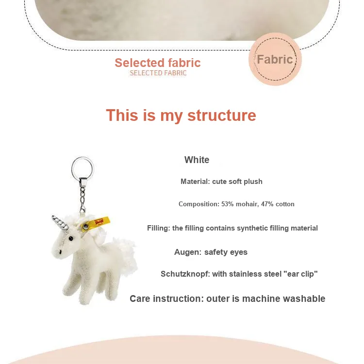 Steiff Unicorn Dolls Plush Doll 11cm Height-1