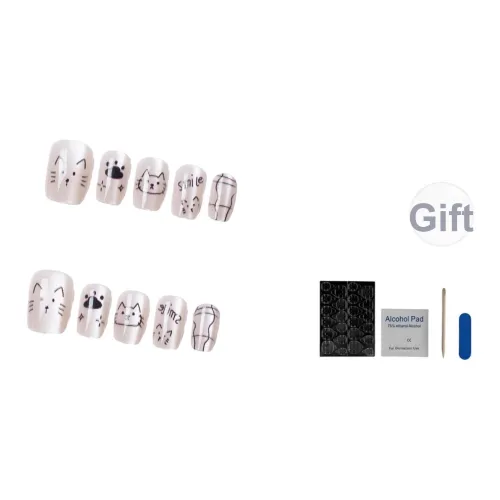 OUYUJI Cartoon Kitten Узор Съемный False Nail для Кошки и Собаки Мода Минималистский Стиль Nail Art Патч