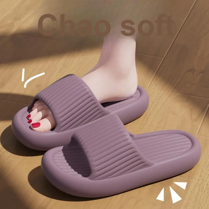 LUNNIFEIYA Squashy And Bouncy Feeling Slippers, Home Indoor Quiet Slip Resistant Platform, Odor Free EVA Home Slippers-1