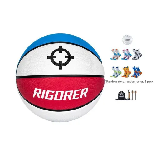 RIGORER Rubber Basketball Red White Blue Size 5 Training Kids'