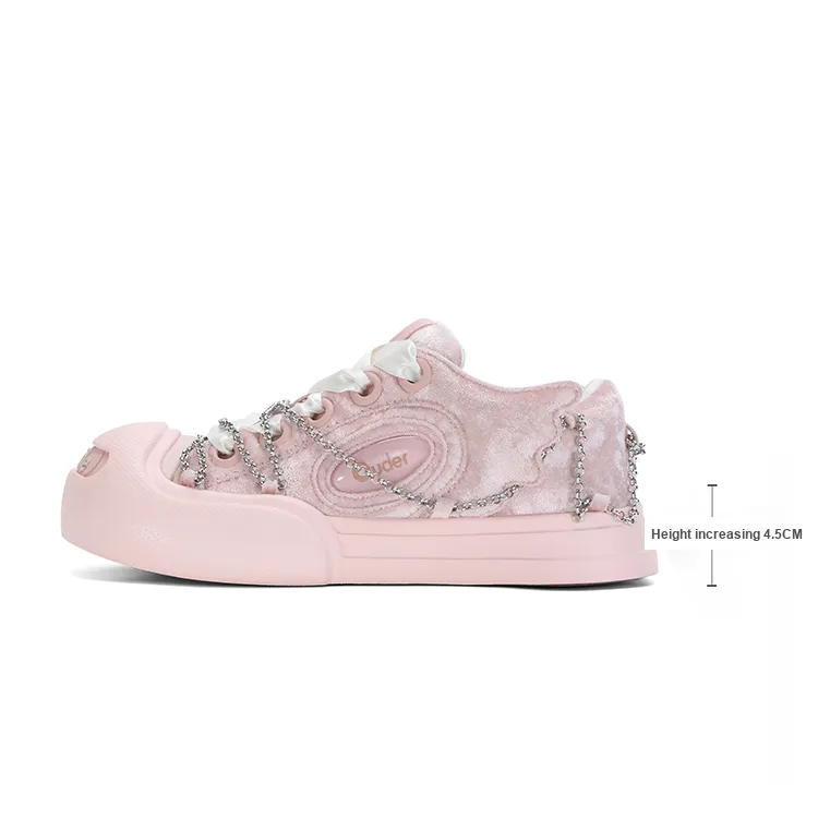 Ouder Smiler Open-Ended Smile Collection Pink Butterfly Dream Low-Top Skateboard Shoes Women's Swallowtail Butterfly-1