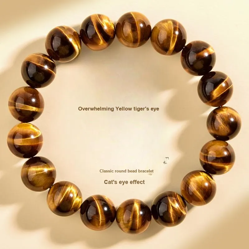 Lingfei Tiger's Eye Stone Bracelets Men's-1