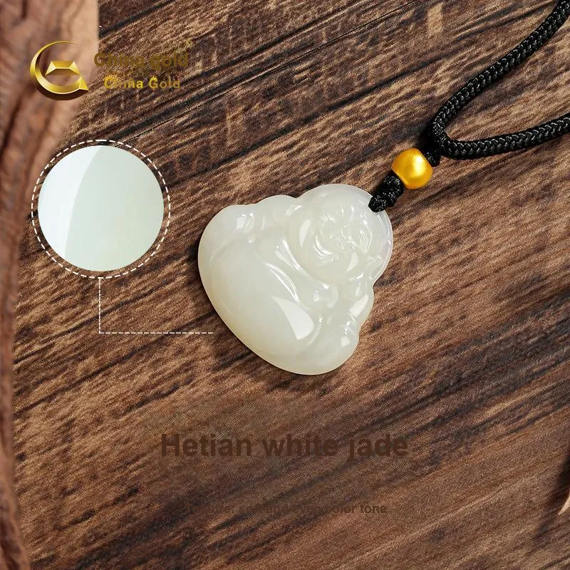 CHINA GOLD Hetian Jade Necklaces White Jade/Pale Greenish White Jade Women's-2