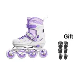 [Upgraded Double Buckle-Flagship]Purple+Protective Gear 6-Piece Set+Gift Pack