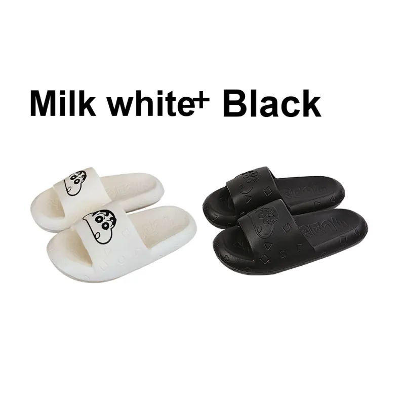 SHIGUDE x Crayon Shinchan Sandal Slippers Unisex, Milk White-5