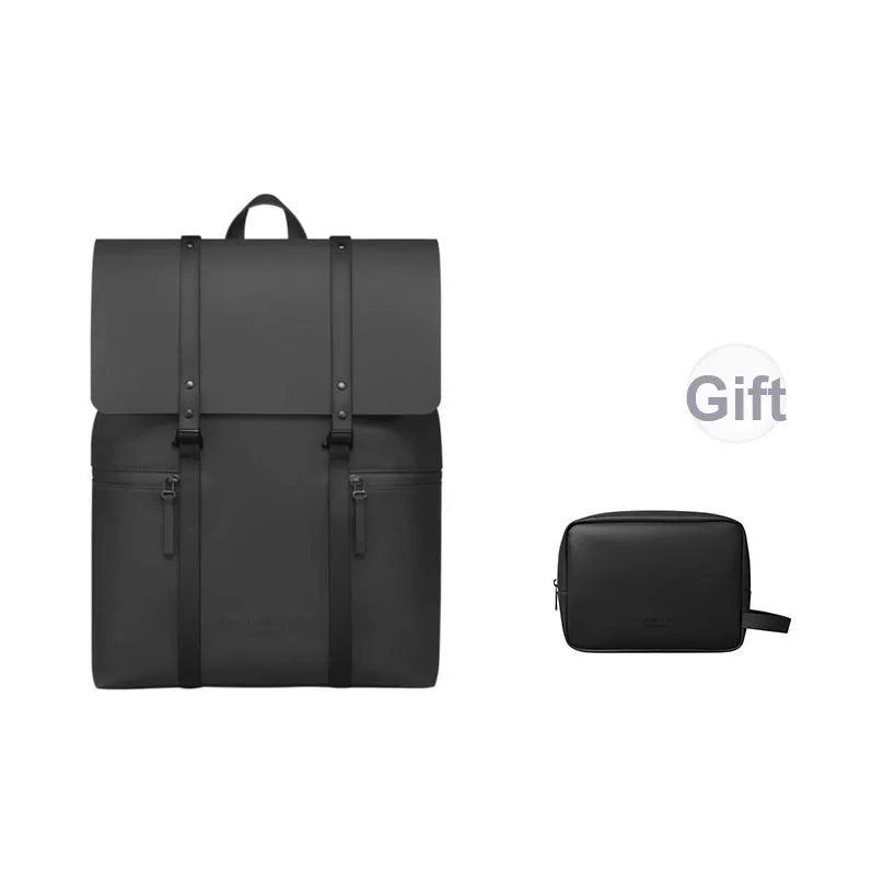 Gaston Luga Waterproof Eco Friendly Material Backpack Unisex Elegant Black