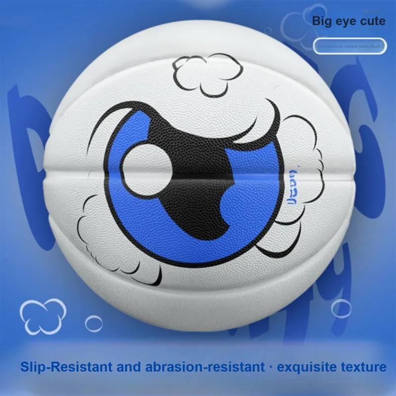 VEIDOORN Rubber Basketball Blue White Size 7 Ball Training Unisex-4