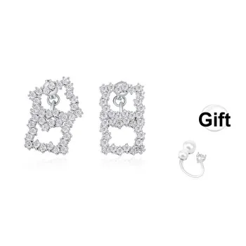 Abyb Charming S925 Silver Stud Luxury Lite Women's Silver
