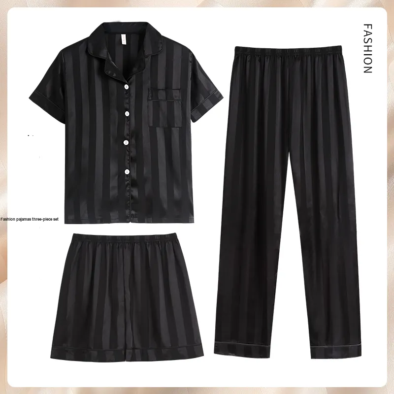 Qiao Ni Tong Pajama Set Men's Premium Black-2