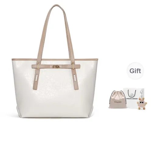 CNOLES Synthetic Leather Going To School Or Work Shoulder Bag Women's Cream Coffee