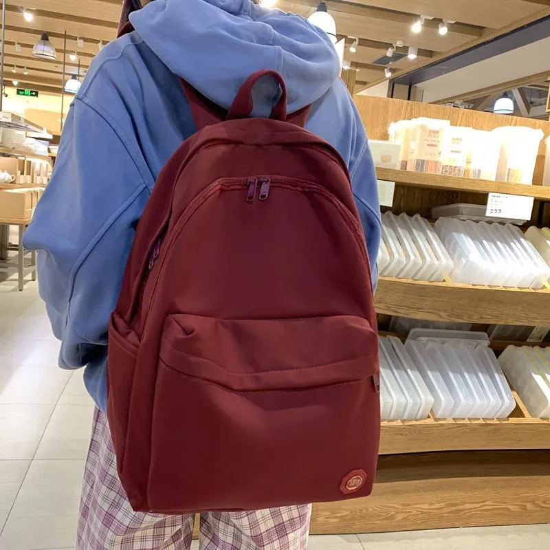Parker Bear Nylon Backpack Unisex Black/Red/Ecru/Pink-8