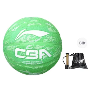 LINING YOUNG Rubber Basketball Green Size 5 Size 7 Training Kids'