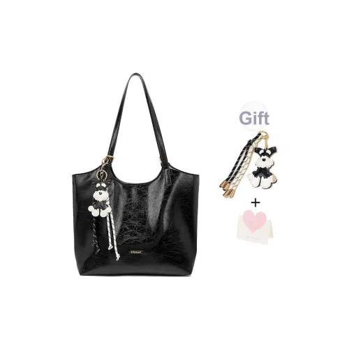 ST SAT Сумка через плечо из синтетической кожи стандартная женская черная