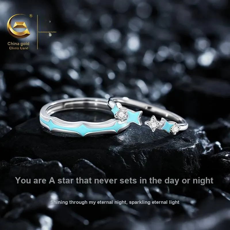 ZSY Silver 925 Ring Couple Rings Unisex-2