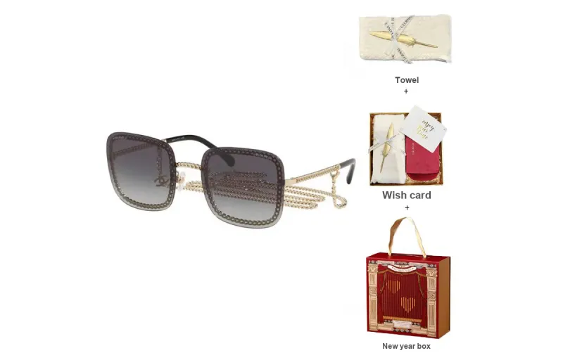 CHANEL Sunglasses Women's Light Gold-0