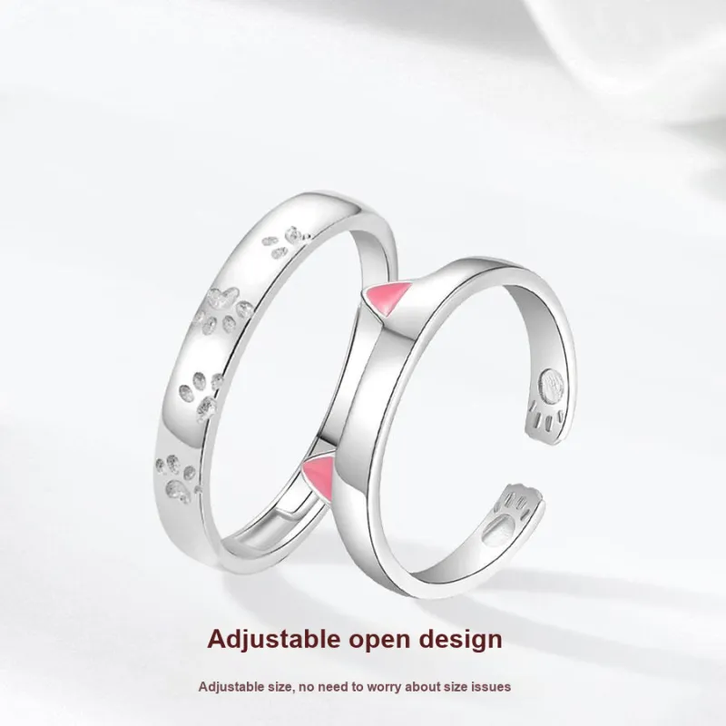 Master Kim Niche Romantic Design Advanced Love Confession Adjustable Opening Ring Unisex-2