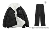 Black Puffer Jackets (Comes with Casual Pants)