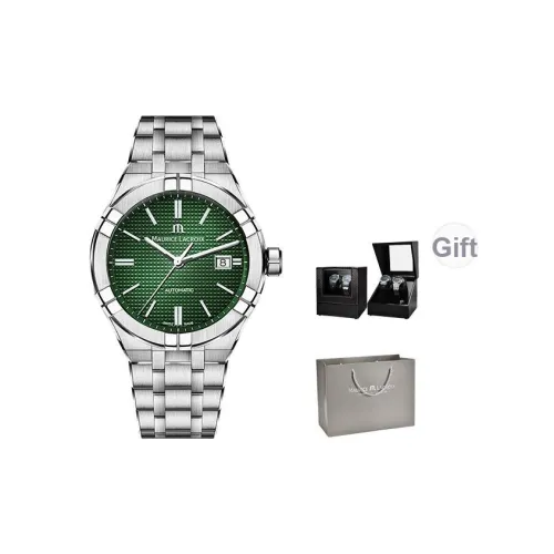 MAURICE LACROIX Механический механизм Мужские часы Часы 42 мм Зеленый циферблат Ремешок из нержавеющей стали