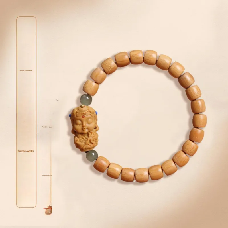 The Years Are Quiet Barbie Sandalwood Wooden Bracelets Unisex-1