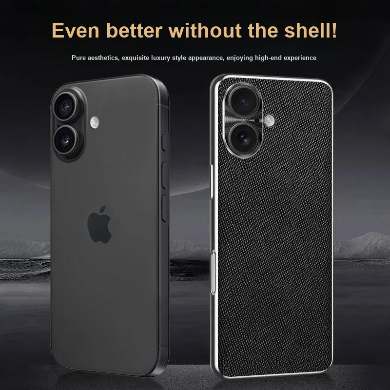 Record Star Leather Material Trendy Brand Premium Feel Phone Cases Compatibility IPhone16ProMa Business Formal-5