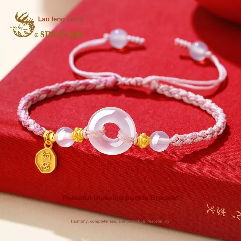 Lao Feng Xiang S925 Silver Bracelets Unisex-1