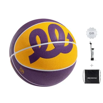JRs City Collection PU Basketball Purple Yellow Size 7 Training Unisex