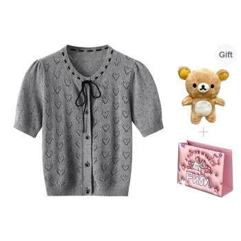 FLIM T Shirt Women's Gray Rilakkuma Pendant+Box