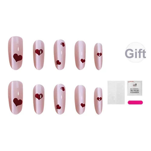 JIABITU Теплый False Nail Овальный Однотонный Телесный Стиль Instagram