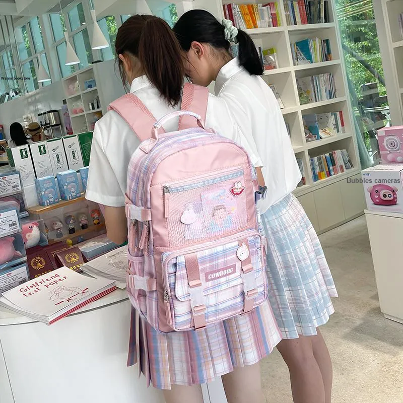 NOT ME Nylon With Polyester Backpack Trumpets Women's Girlish Heartfelt Pink/Starry Gray-4