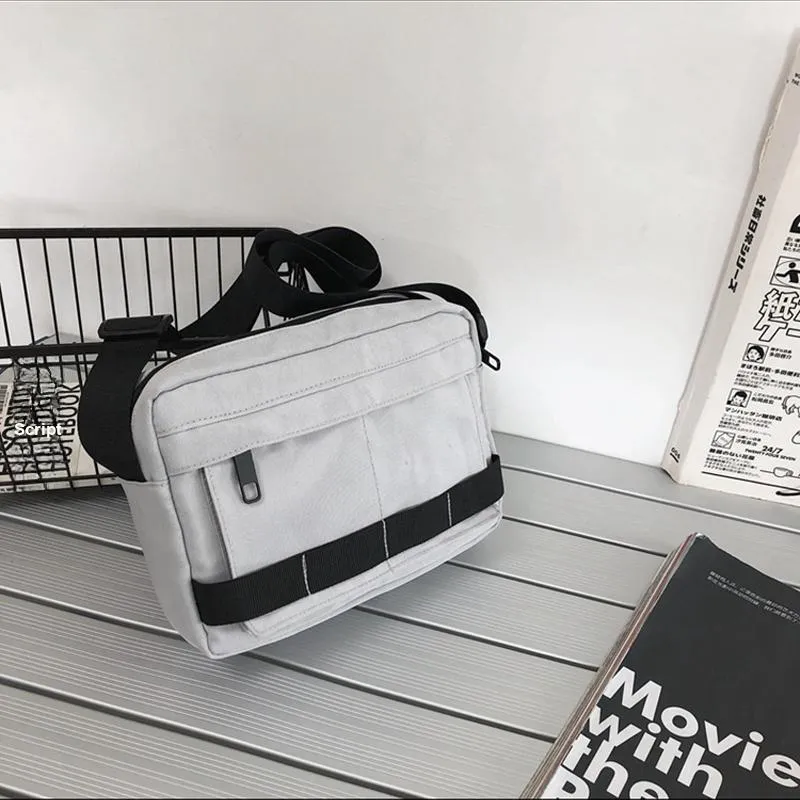 HAWA Oxford Shoulder Bag, Crossbody Bag Unisex Black/Gray-7