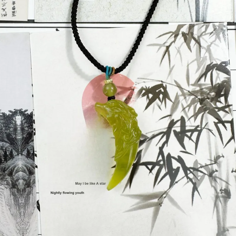 Tang Zhi Serpentine Jade Necklaces Unisex-4