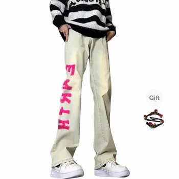 SUNSETMONENT Jeans Unisex Yellow Mud